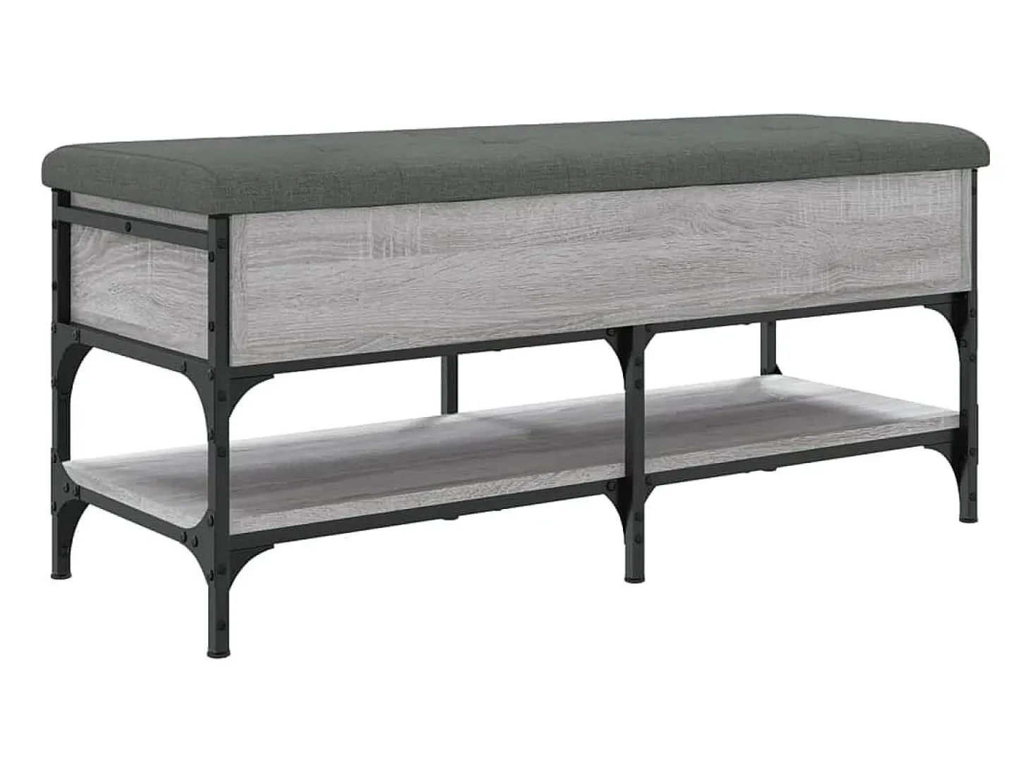 Banco sapateira 102x42x45 cm derivados madeira cinzento sonoma