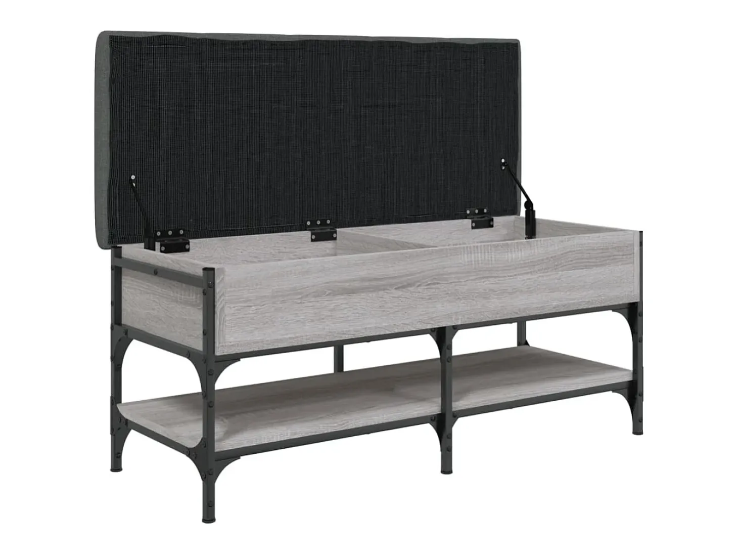 Banco sapateira 102x42x45 cm derivados madeira cinzento sonoma