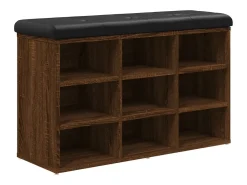 Banco sapateira 82x32x50 cm derivados madeira carvalho castanho PT956937