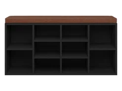 Banco sapateira 103x30x48 cm derivados de madeira preto