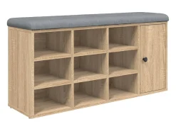 Banco sapateira 102x32x50 cm derivados madeira carvalho sonoma