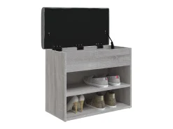 Banco sapateira 62x32x50 cm derivados madeira cinzento sonoma PT708727