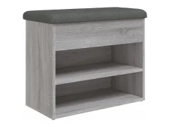 Banco sapateira 62x32x50 cm derivados madeira cinzento sonoma PT708727