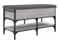 Banco sapateira 82x42x45 cm derivados madeira cinzento sonoma