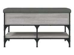 Banco sapateira 82x42x45 cm derivados madeira cinzento sonoma