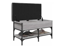 Banco sapateira 82x42x45 cm derivados madeira cinzento sonoma