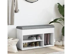 Banco sapateira 82x32x45,5 cm derivados de madeira branco PT343453