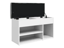 Banco sapateira 82x32x45,5 cm derivados de madeira branco PT343453