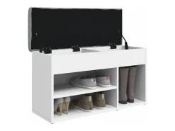 Banco sapateira 82x32x45,5 cm derivados de madeira branco PT343453