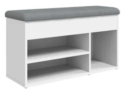 Banco sapateira 82x32x45,5 cm derivados de madeira branco PT343453