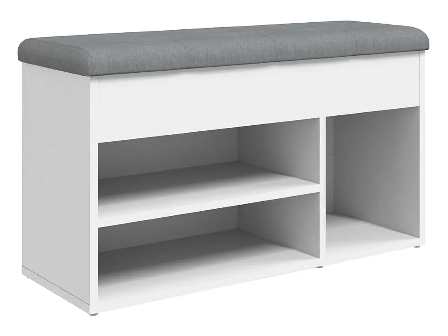 Banco sapateira 82x32x45,5 cm derivados de madeira branco PT343453