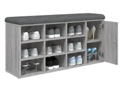 Banco sapateira 102x32x50 cm derivados madeira cinzento sonoma PT956217