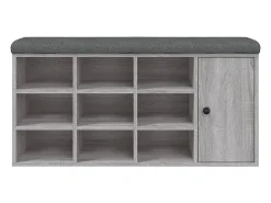 Banco sapateira 102x32x50 cm derivados madeira cinzento sonoma PT956217