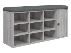 Banco sapateira 102x32x50 cm derivados madeira cinzento sonoma PT956217