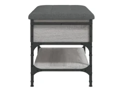 Banco sapateira 62x42x45cm derivados de madeira cinzento sonoma