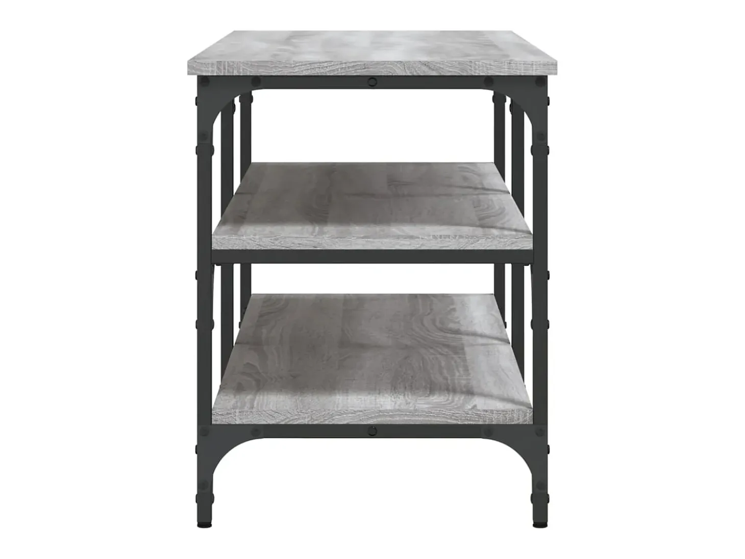 Banco sapateira 100x38,5x49cm derivados madeira cinzento sonoma