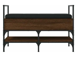 Banco sapateira 85,5x42x57,5cm deriv. madeira carvalho castanho