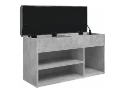 Banco sapateira 82x32x45,5cm derivados madeira cinzento cimento PT414963