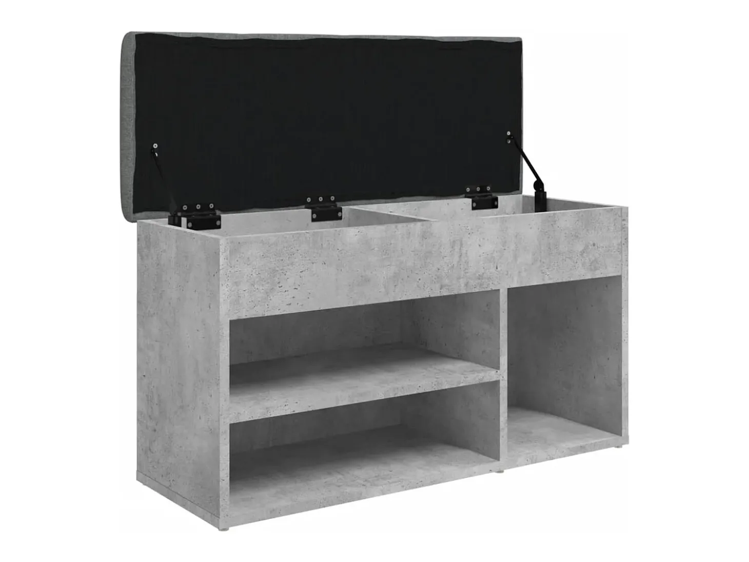 Banco sapateira 82x32x45,5cm derivados madeira cinzento cimento PT414963