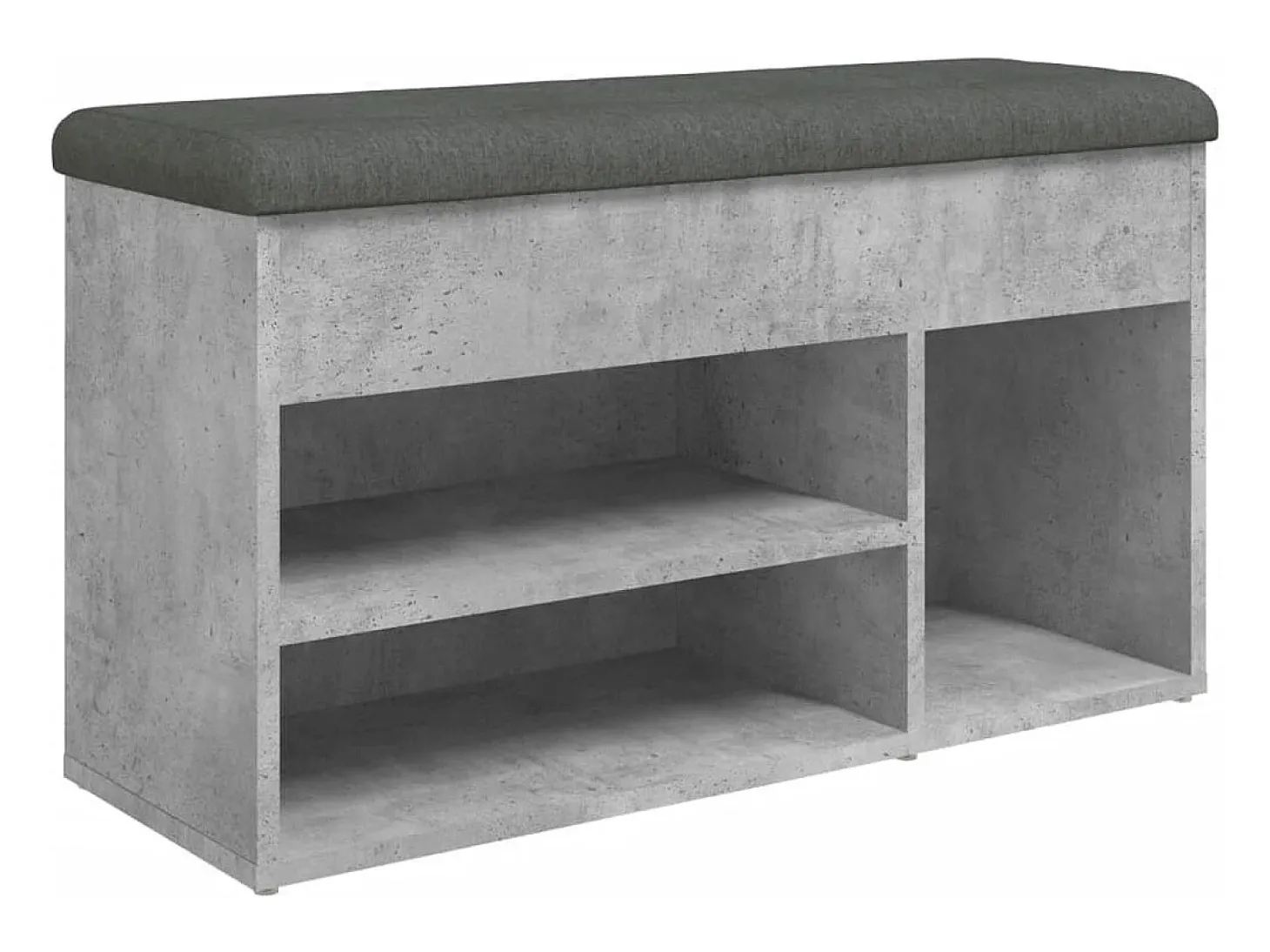 Banco sapateira 82x32x45,5cm derivados madeira cinzento cimento PT414963