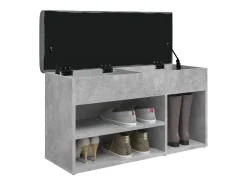 Banco sapateira 82x32x45,5cm derivados madeira cinzento cimento PT414963