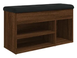 Banco sapateira 82x32x45,5cm derivado madeira carvalho castanho PT334739