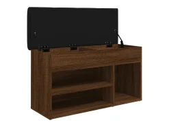 Banco sapateira 82x32x45,5cm derivado madeira carvalho castanho PT334739