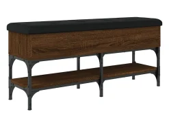 Banco sapateira 102x32x45cm derivados madeira carvalho castanho