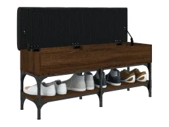 Banco sapateira 102x32x45cm derivados madeira carvalho castanho