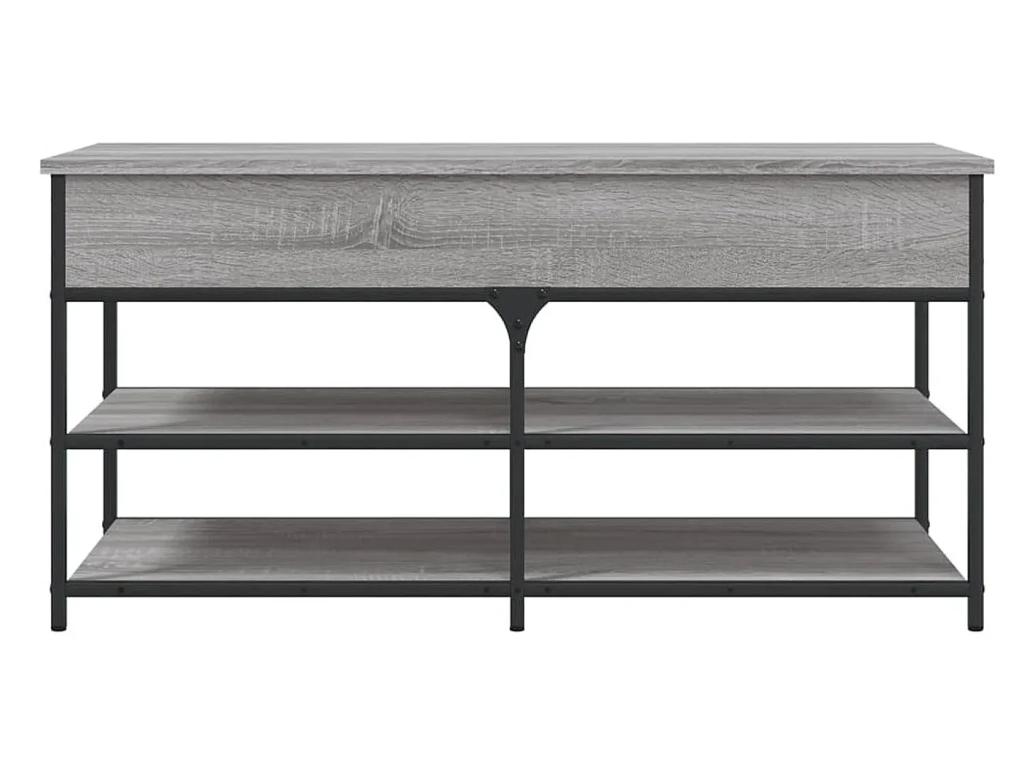 Banco sapateira 100x42,5x50cm derivados madeira cinzento sonoma