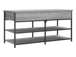 Banco sapateira 100x42,5x50cm derivados madeira cinzento sonoma