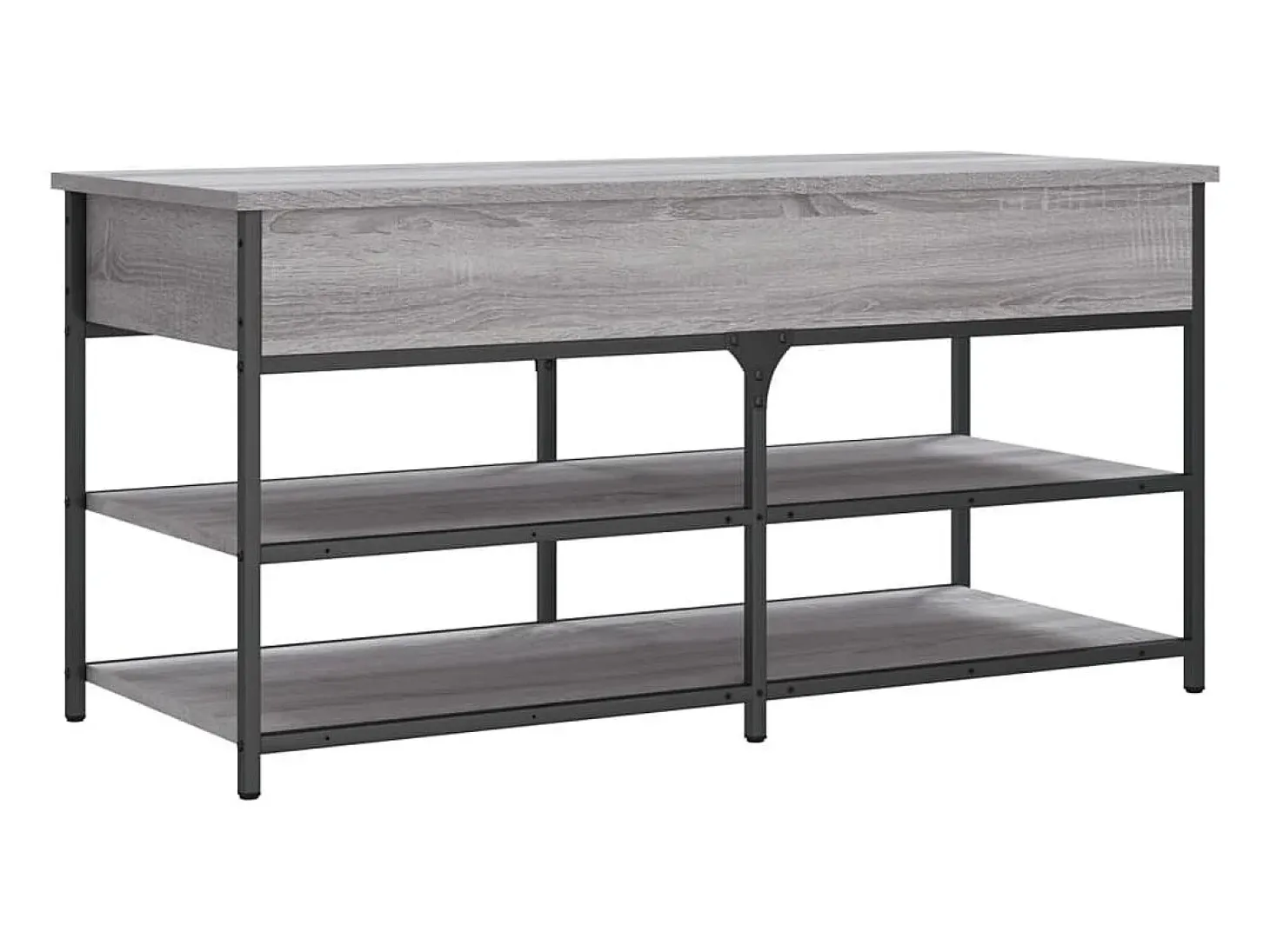 Banco sapateira 100x42,5x50cm derivados madeira cinzento sonoma