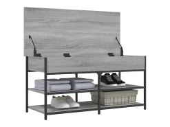 Banco sapateira 100x42,5x50cm derivados madeira cinzento sonoma