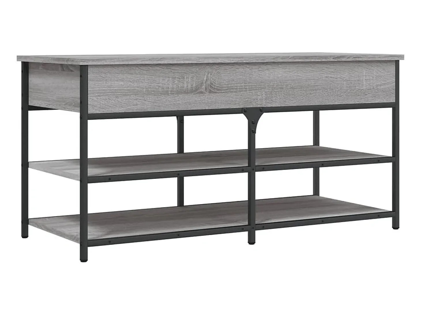 Banco sapateira 100x42,5x50cm derivados madeira cinzento sonoma