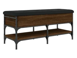 Banco sapateira 102x42x45cm derivados madeira carvalho castanho