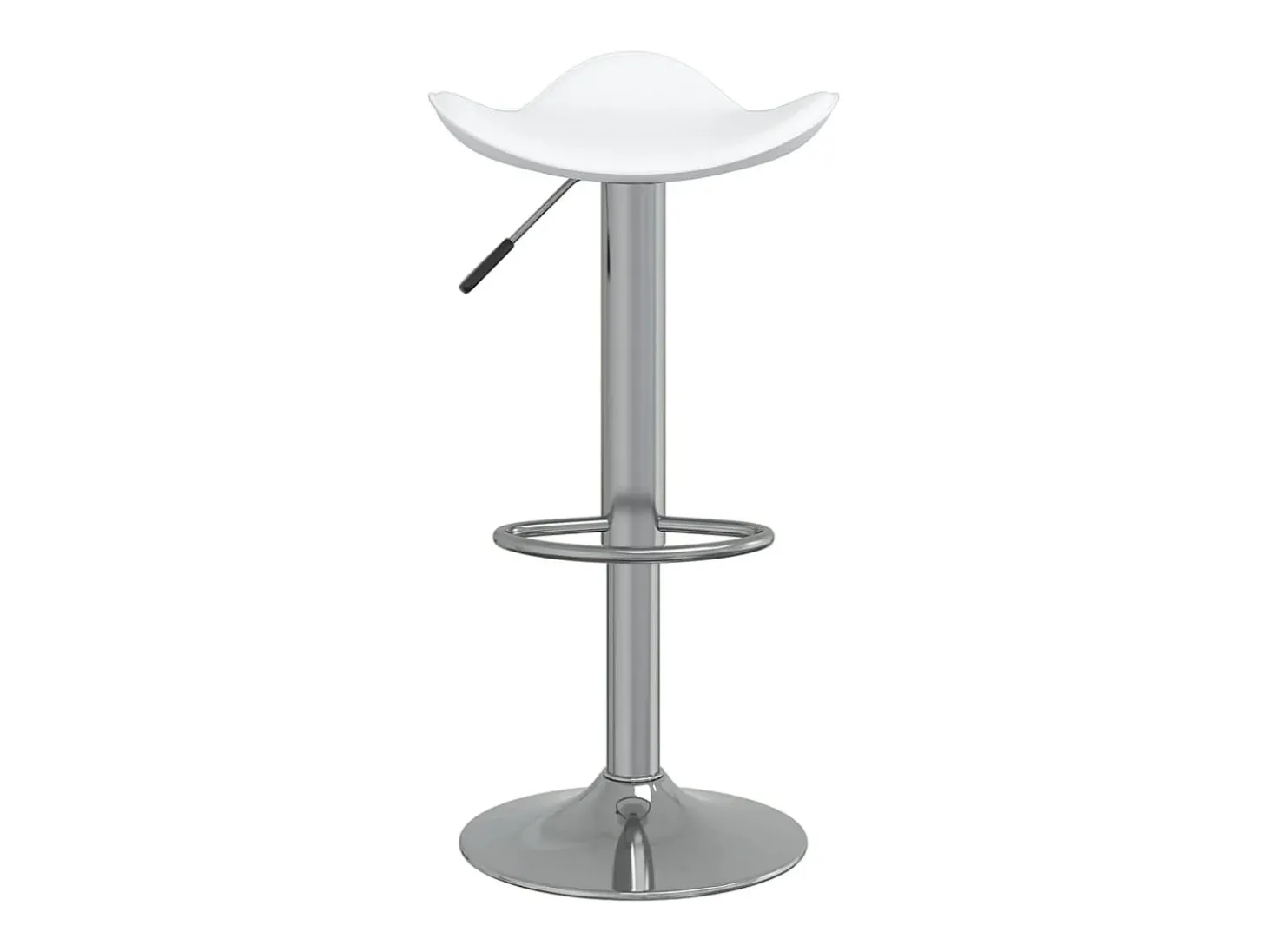 Bancos de bar 2 pcs aço cromado e couro artificial branco
