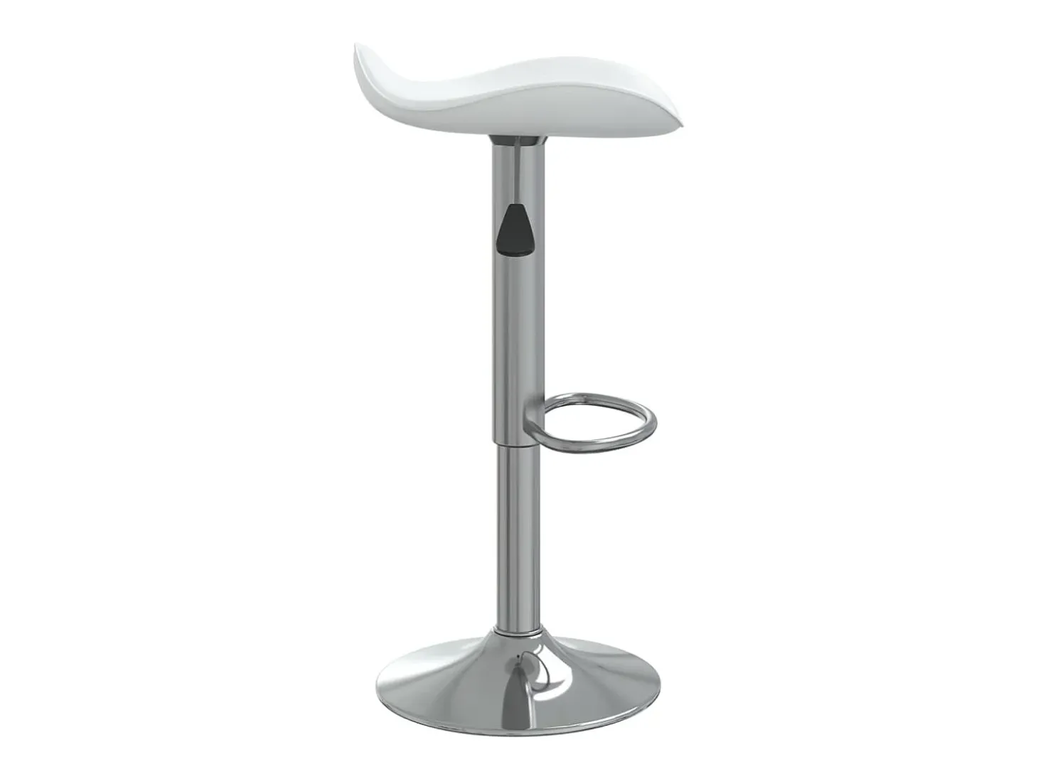 Bancos de bar 2 pcs aço cromado e couro artificial branco