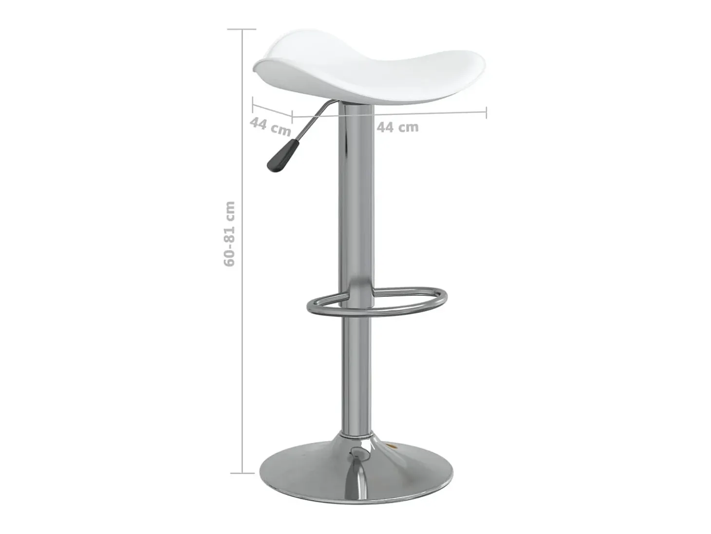 Bancos de bar 2 pcs aço cromado e couro artificial branco