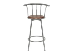 Bancos de bar 2 pcs castanho aço