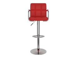 Bancos de bar 2 pcs couro artificial vermelho tinto
