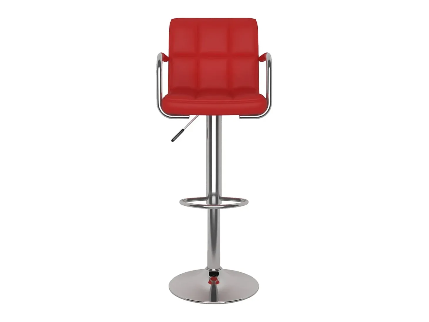 Bancos de bar 2 pcs couro artificial vermelho tinto