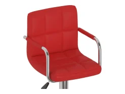 Bancos de bar 2 pcs couro artificial vermelho tinto