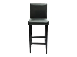 Bancos de bar 2 pcs couro artificial preto