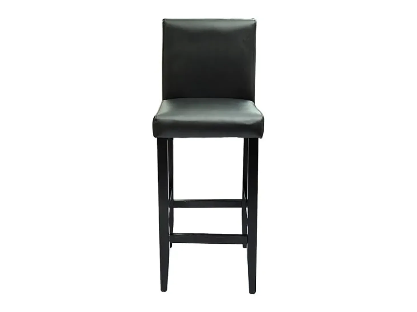 Bancos de bar 2 pcs couro artificial preto
