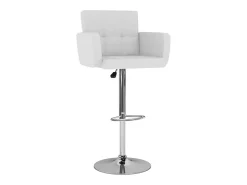 Bancos de bar 2 pcs couro artificial branco
