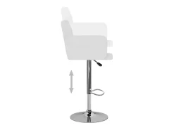 Bancos de bar 2 pcs couro artificial branco