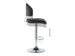 Bancos de bar 2 pcs couro artificial preto