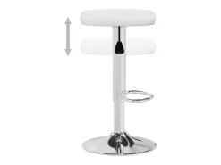 Bancos de bar 2 pcs couro artificial branco