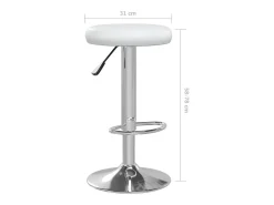 Bancos de bar 2 pcs couro artificial branco