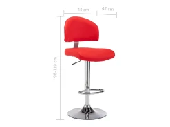 Bancos de bar 2 pcs couro artificial vermelho